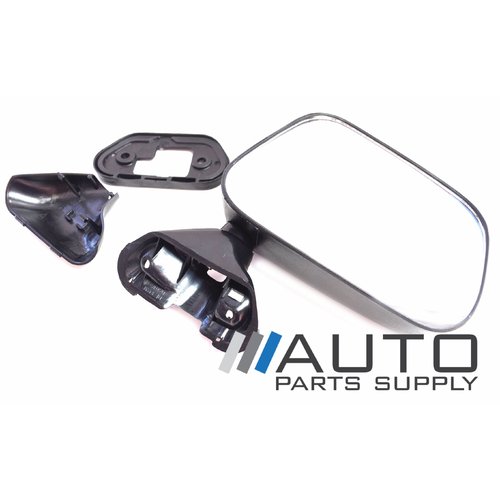 RH Black Manual Door Mirror (Skin Mount) For Toyota Hilux 1988-2005