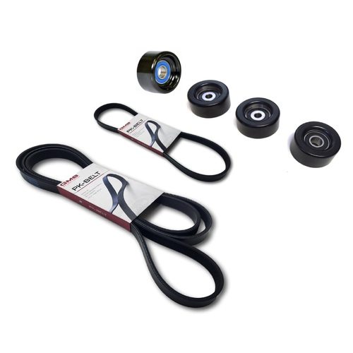 Engine Drive Belt & Pulley Kit suit Mitsubishi MQ MR Triton 2.4ltr 4N15 ...