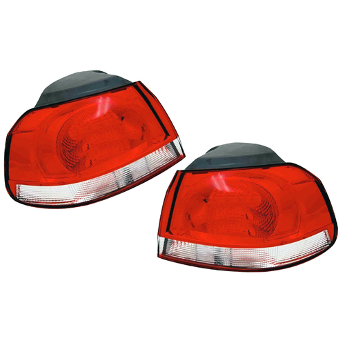 Pair of Tail Lights suit Volkswagen VW Golf Mk6 Comfortline & Trend 2008-2012
