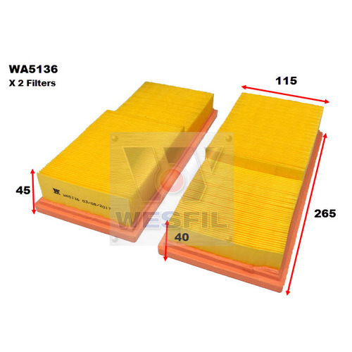 Air Filter to suit Chrysler Crossfire 3.2L V6 10/03-01/09 