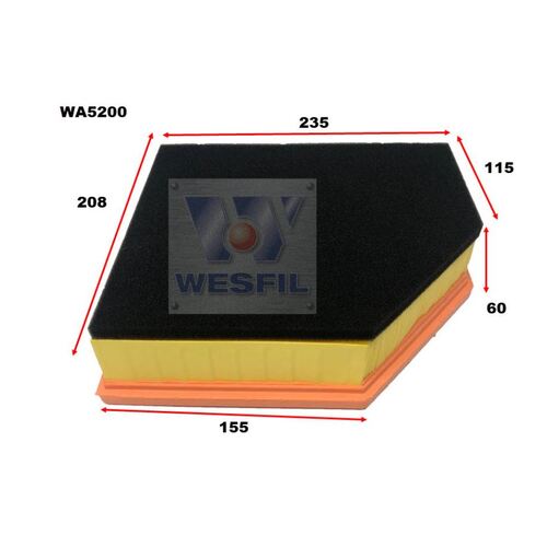 Air Filter to suit Volvo S80 3.2L V6 01/07-10/09 