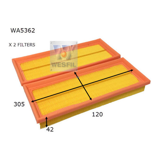 Air Filter to suit Chrysler Crossfire 3.2L SRT-6 10/03-01/09 