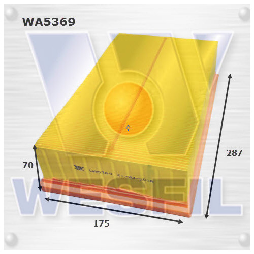 Air Filter to suit Volkswagen Golf 2.0L Tsi 10/13-on 