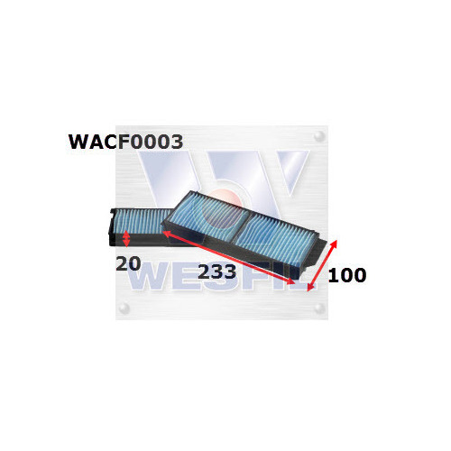 Cabin Filter to suit Mazda 3 2.0L TD 08/07-09/09 