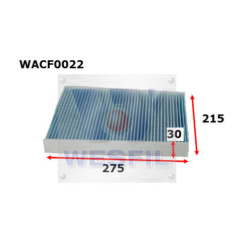 Cabin Filter to suit Porsche Cayenne 4.8L V8 04/07-06/10 