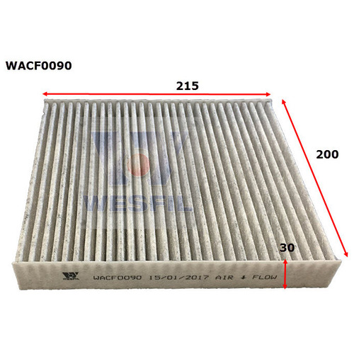 Cabin Filter to suit Isuzu MU-X 3.0L CRD 12/13-on 