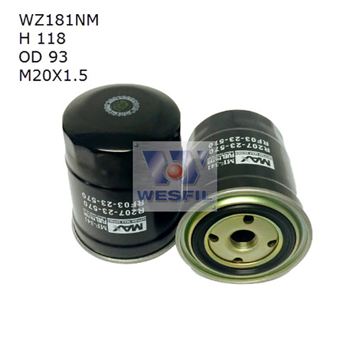 Fuel Filter to suit Mazda B2500, Bravo 2.5L D, 2.5L TD 04/96-02/99 