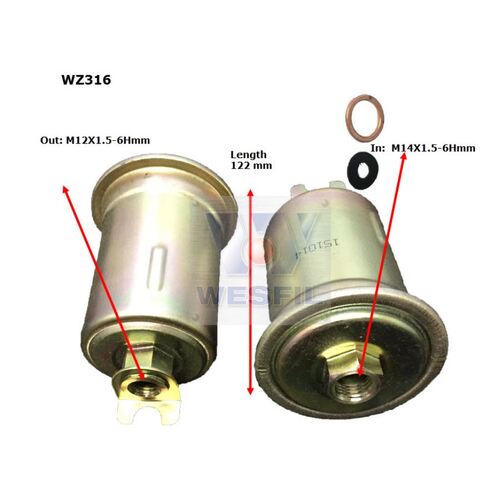 Fuel Filter to suit Toyota Camry 1.8L 05/87-1989 