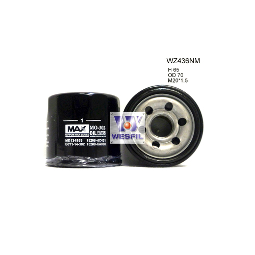 Nippon Max Oil Filter For Ford WF Festiva 1.5ltr B5 1998-2000